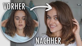 Meine Haarroutine  glänzend amp voluminös  Haare föhnen ohne Rundbürste  SNUKIEFUL [upl. by Sherrer]