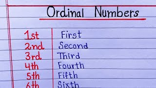 Ordinal Numbers 1 to 20 1 to 20 Ordinal numbers spelling in English [upl. by Dom607]