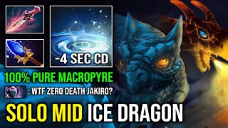 WTF MID ICE DRAGON 4 Sec CD Frost Liquid 100 Unkillable Mid Jakiro Endless Slow DPS Dota 2 [upl. by Enirual714]