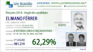 Jingles Eleições 2014  Elmano Férrer  PTB  leobrandaonet [upl. by Vilma57]