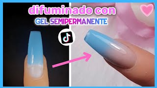 BABY BOOMER con GEL 💥 Truco de Tiktok💥Como Hacer un Difuminado en las UÑAS con Gel [upl. by Ecarret]