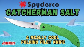 Spyderco Catcherman Salt folding fillet Knife [upl. by Acisey]