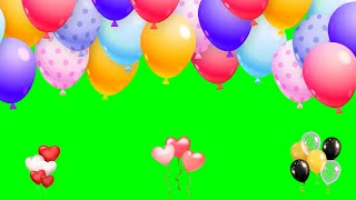 Free Balloons Green Screen Effect  Copyright Free Video [upl. by Tybi]