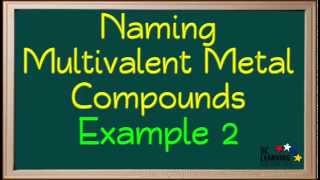 WCLN  Naming Multivalent Metal Compounds – Example 2 [upl. by Doralyn]