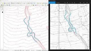 QGIS Dibujo manual de curvas de nivel vs QGIS [upl. by Ecirtnahc]