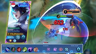 TOP GLOBAL BENEDETTA  BENEDETTA HIGH DAMAGE  BENEDETTA GAMEPLAY MOBILE LEGENDS [upl. by Aicissej]