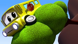 Lily the BUS gets stuck on a cliff edge  Car Patrol of Car City Fire Truck Police Car [upl. by Aidekal]