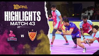 Match Highlights Jaipur Pink Panthers vs Dabang Delhi KC  December 27  PKL Season 10 [upl. by Bergin]