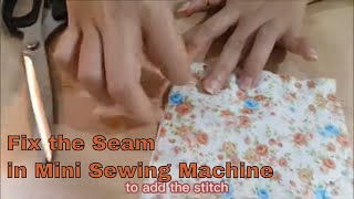 Finish the Seam in Portable Mini Sewing Machine [upl. by Christensen]