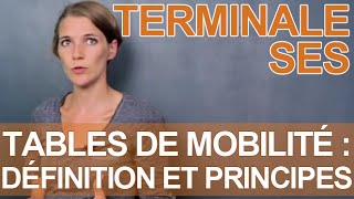 Les tables de mobilité  définition et principes  SES  Terminale  Les Bons Profs [upl. by Gujral]