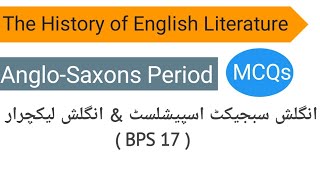 AngloSaxons period in english literature  anglo saxon period in english literature mcqs [upl. by Ebag]