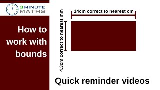 How to work out upper and lower bounds 1  GCSE question grade 7 [upl. by Ydennek]