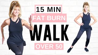 15 Minute FAT BURNING Indoor Walking Workout Full Body [upl. by Gabe]