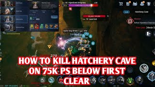 CHEAT GUIDE  HOW TO FINISH HATCHERY CAVE FIRST CLEAR 70K PS TO 80k PS  MIR4 RAID QUEST [upl. by Eelarol210]