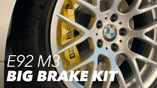 E92 M3 Big Brake Kit Install and Track Test Stoptech ST60 [upl. by Malaspina]