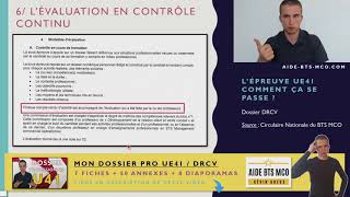 BTS MCO  Dossier U41 DRCV  Lévaluation en contrôle continu CCF [upl. by Renell]