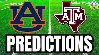 Auburn vs Texas AampM PREDICTIONS  2024 College Football Predictions [upl. by Cristin386]