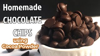 How to make Homemade chocolate Chips using cocoa powder [upl. by Neggem]