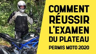 Permis moto  comment réussir lexamen du plateau  nouveau permis 2020 [upl. by Anavoj825]