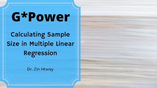 GPower Calculating Sample Size in Multiple Linear Regression [upl. by Yoj]