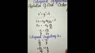 Orthogonal Trajectories Differential Equations [upl. by Anileh]