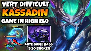 Extremely Difficult Kassadin Mid game in High Elo But Late Game Kassadin is still OP [upl. by Aitnyc]