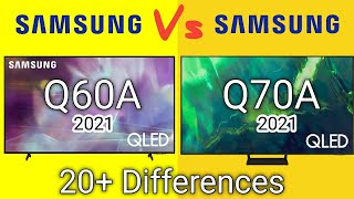 Samsung Q60A Vs Q70A  Qled Tv 2021  20 Differences [upl. by Ahsinyar]