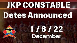 JKP CONSTABLE EXAM DATES OUT  strategies  discussion [upl. by Einaej]