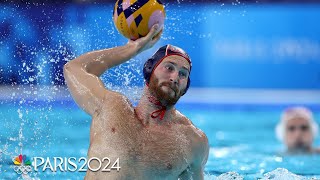 Team USA mens water polo outlasts Croatia in final preliminary game  Paris Olympics  NBC Sports [upl. by Acemat]