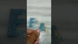 epoxy resin art for beginners diy handmade resin resinart alphabet decoration craft shorts [upl. by Yuille]