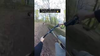 Border Collie amp Cyclist 😮🤯 bordercollie mountainbike dogtraining [upl. by Valma]