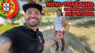 NOVO TRABALHO DA MINHA ESPOSA EM PORTUGAL  Conrado Vlogs [upl. by Annibo]