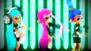 【MMD】Splatoon Banana Song Minions Dubstep Remix [upl. by Trey13]