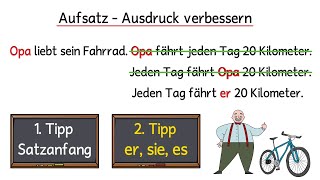 Ausdruck im Aufsatz verbessern  2 einfach umsetzbare Tipps [upl. by Doersten]