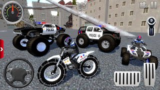 Juegos de Motos  US Motocross Bike Police Car 1 Offroad Outlaws Android  IOS gameplay FHD [upl. by Sirmons]