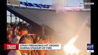 Stray fireworks hit multiple people during Stadium of Fire officials looking into cause [upl. by Lepp35]