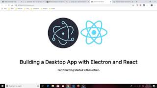 Desktop App with Electron and React Part 1  Getting Started with Electron [upl. by Namrej]