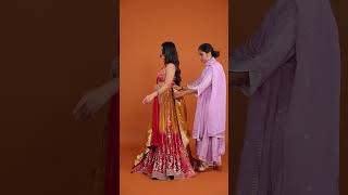 How to do Draping Lehenga Choli  Different Style Dupatta Draping For Lehenga [upl. by Nedyaj]