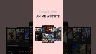 Anime website design websitedesign htmlwebsite webdevelopment animewebsite virlshort viral [upl. by Adila]