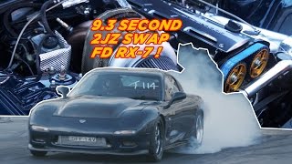 Monster 2JZ swapped FD RX7 goes 93149mph [upl. by Per638]