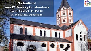 Gottesdienst zum 17 Sonntag im Jahreskreis live aus der Basilika St Margareta 280724 1115 Uhr [upl. by Ocinom367]