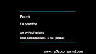 Fauré En sourdine  Piano Accompaniment [upl. by Cranford]