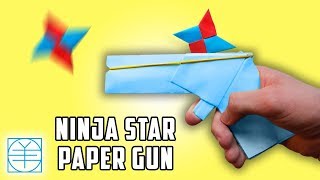 How to Make a Paper Gun That Shoots Ninja Stars Shuriken [upl. by Ikkin]