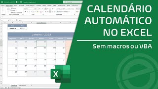 CALENDÃRIO AUTOMÃTICO NO EXCEL  Sem Macro ou VBA [upl. by Sila138]