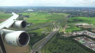 KLM 747400  Amazing takeoff from Amsterdam to Chicago OHare [upl. by Alegre]