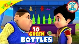 Vir  The Robot Boty 10 Green Bottles  3D Animated Kids Songs  Hindi Songs for Children  WowKidz [upl. by Llehsor]