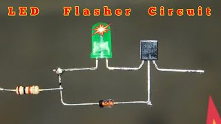 LED Flasher Circuit Using BC547  Flasher [upl. by Navert356]