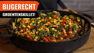 Bijgerecht van GROENTEN op de BBQ  Groenten Skillet 🔥 [upl. by Carver882]