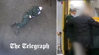 Paramedic wrestled out of ambulance by patient in London [upl. by Savannah]