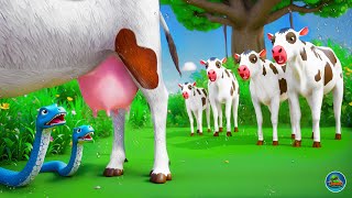 Cow Heroes Defend Farmyard  Milk Thieves Unleashed  Brave Cows Battle With Snakes [upl. by Leund574]